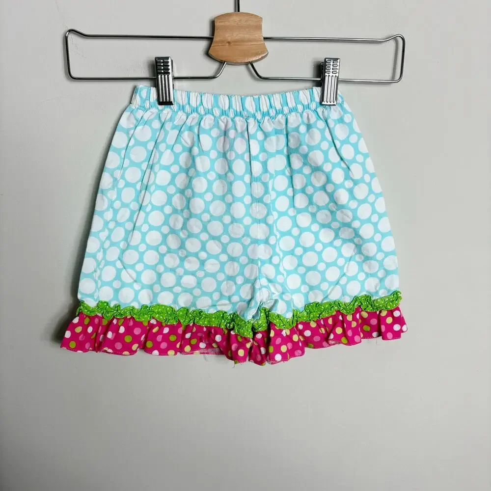 Claire & Charlie Blue Spot Shorts - Picture 2 of 5